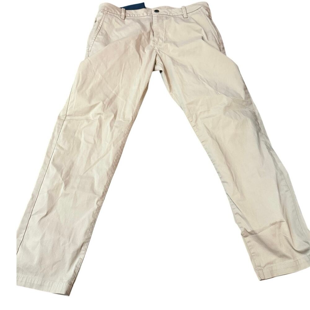 Bird Dogs Boomstick Mens Pants 32x 28 Khaki Chino Slim Straight Stretch